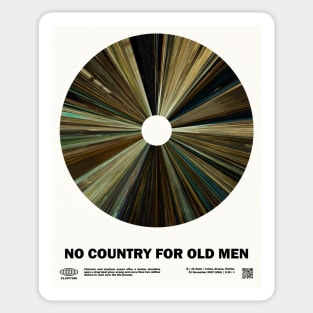 minimal_No Country for Old Men Warp Barcode Movie Sticker